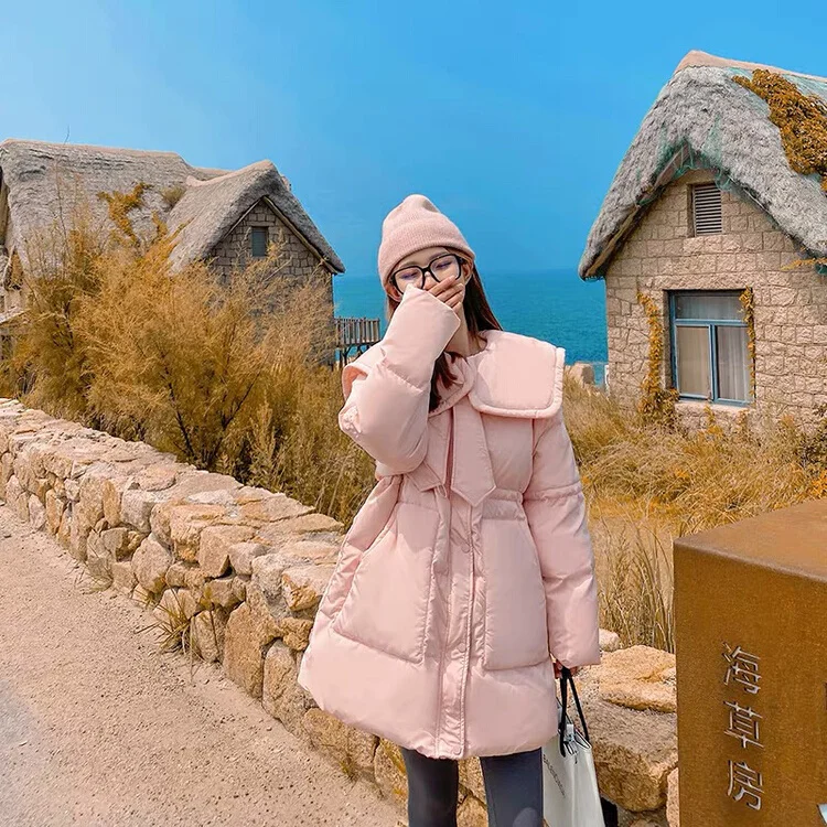 

White Duck Down winter coat women down jacket women women winter parka womens down jackets basic jackets Down coat women long