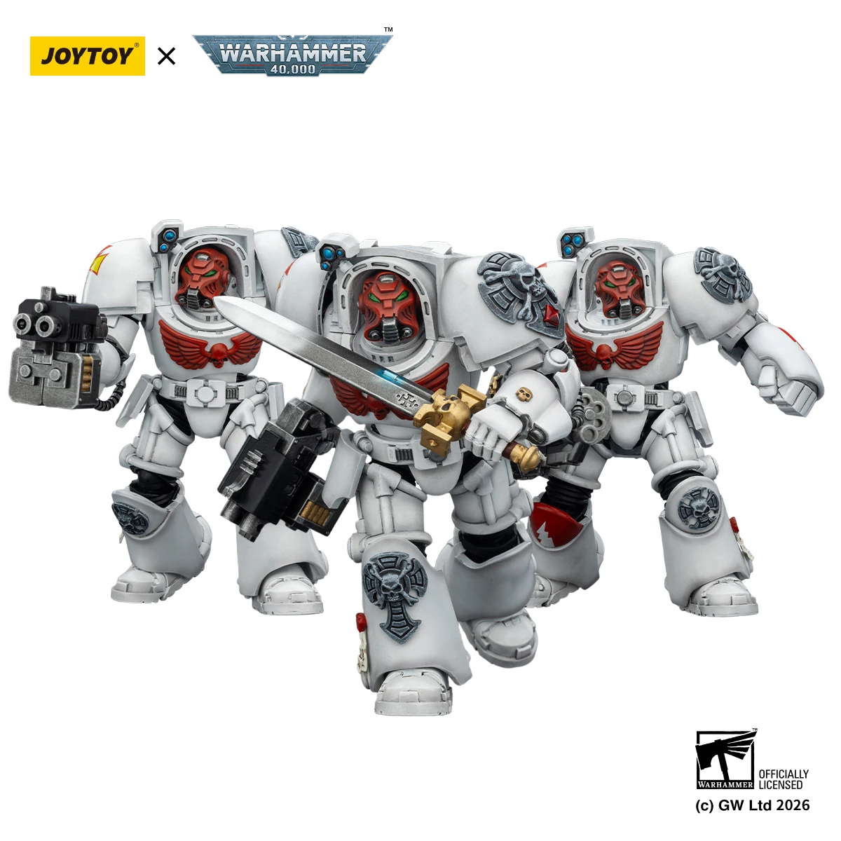 Фото Фигурки JOYTOY Warhammer 40,000 1/18: Терминаторы, Чёрные Тамплиеры, Тёмные Ангелы, Имперские Кулаки, Белые Рыцари, Саламандры №3