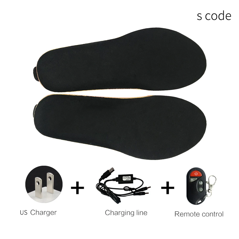 

Ski Sports Hiking Washable Shoes Pad Remote Control Solid Cuttable Outdoor Electric Heated Winter Foot Warmer Insoles