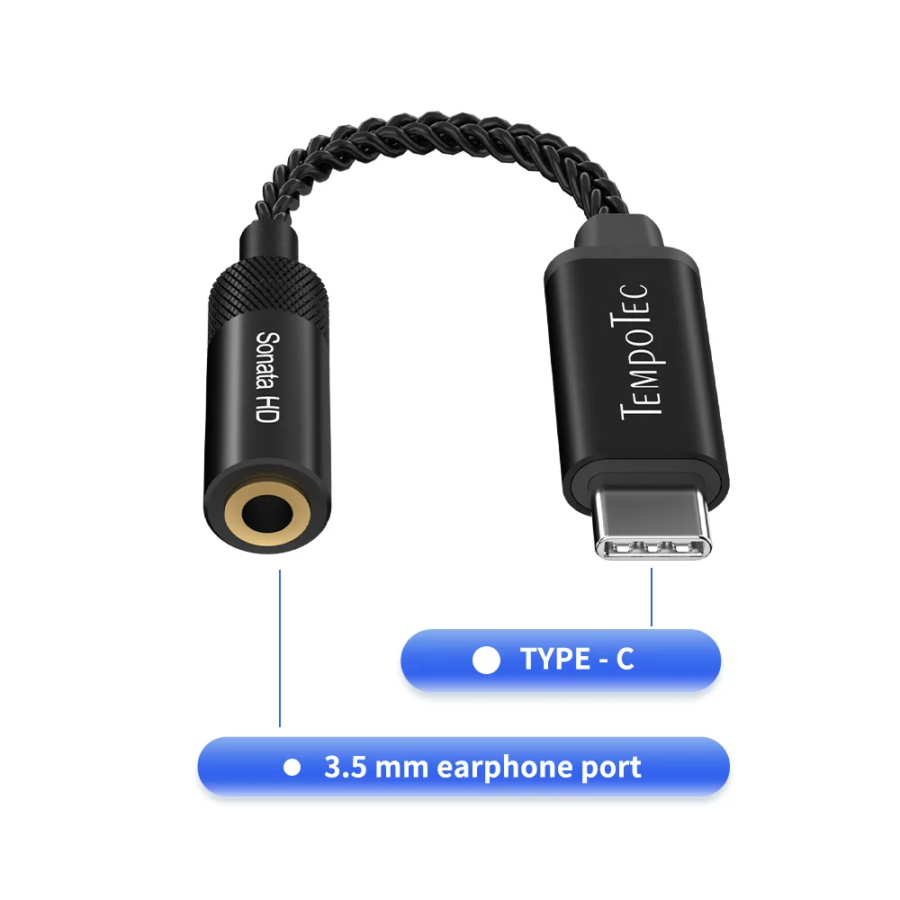 

TempoTec Sonata HD II (Pure Music Mode) TYPE C To 3.5MM DSD128 Headphone Amplifier USB DAC For Android Phone Window10 MAC