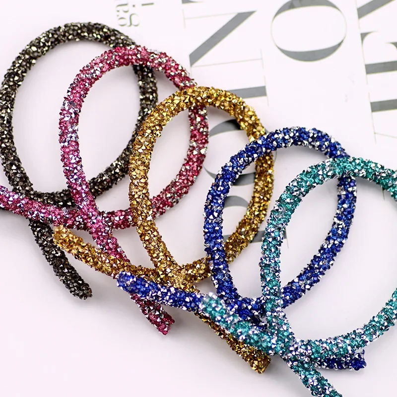

6mm Resin Glitter Rhinestones Rope Tube Cord Sequin Trimming for DIY Jewelry Bracelet Necklace Party Decoration Wedding