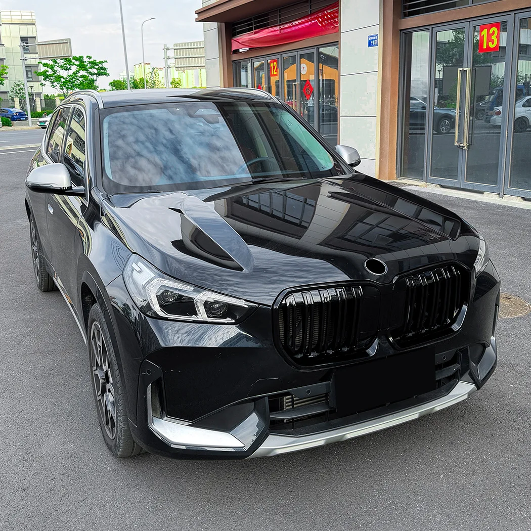 Фото Глянцевая черная спортивная решетка радиатора Race Gloss Black для BMW X1 IX1 U11 2023 2024 2025 2026, аксессуар для переднего бампера №2