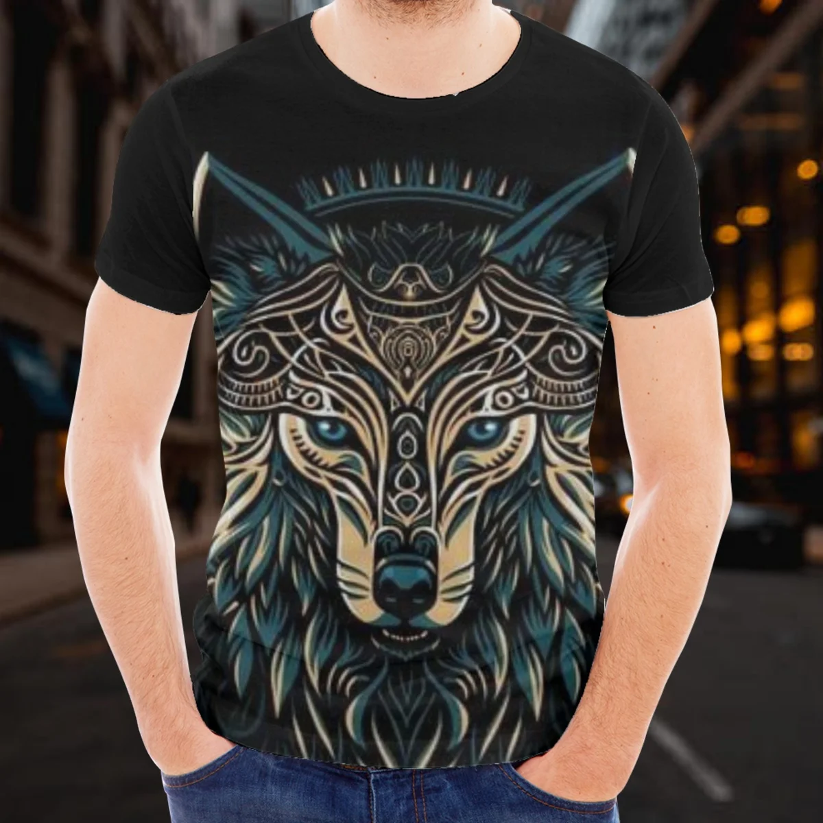 

Футболка мужская свободного покроя, брендовая дизайнерская модная уличная одежда с изображением животных и Волка, Спортивная повседневная рубашка для фитнеса, лето 2023