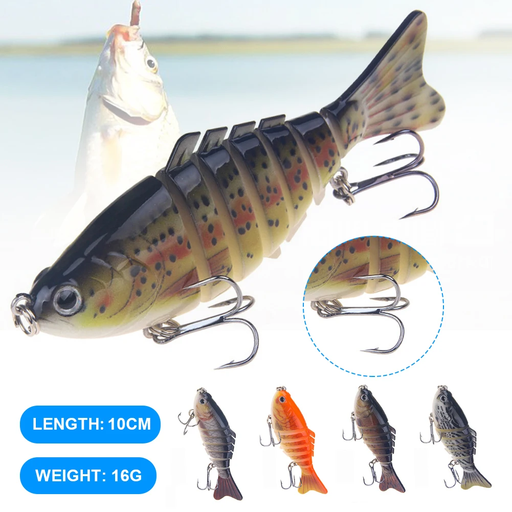 

10cm 16g Multi Jointed Fishing Lure Sinking Hard Bait Bass 7-Segment Swim Bait Fishing Bait Fishing Accessories
