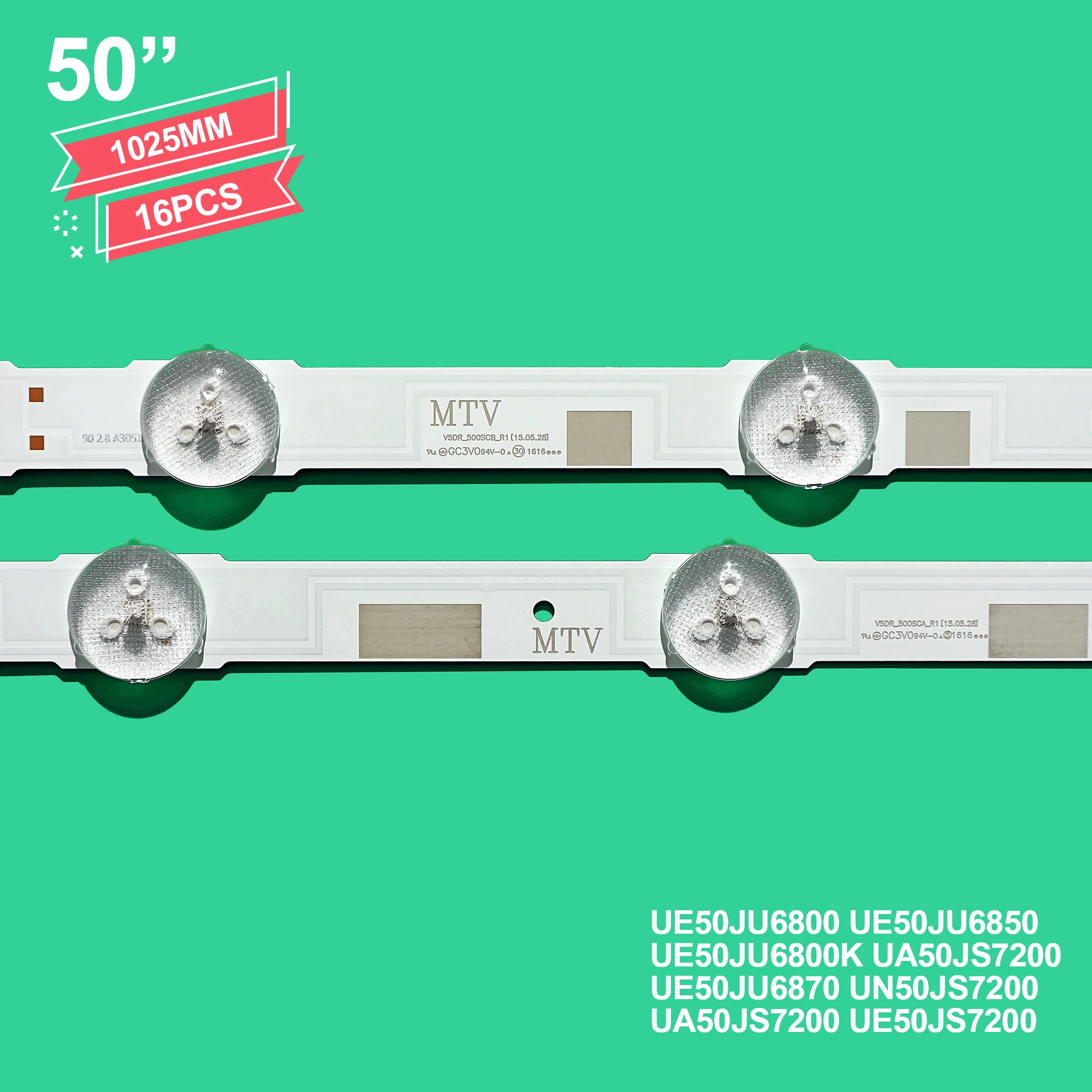 16 PCS LED backlight strip for S amsung UE50JU6800 UE50JU6850 UE50JU6800K UA50JS7200 UE50JU6870 UN50JS7200 UA50JS7200 UE50JS7200