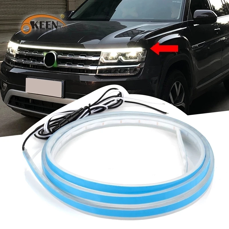 

1PC 150/180cm Waterproof Car Hood Light Flexible Strip Decoration Light Decor Lamp Universal Fit for Most Vehicle Accerories