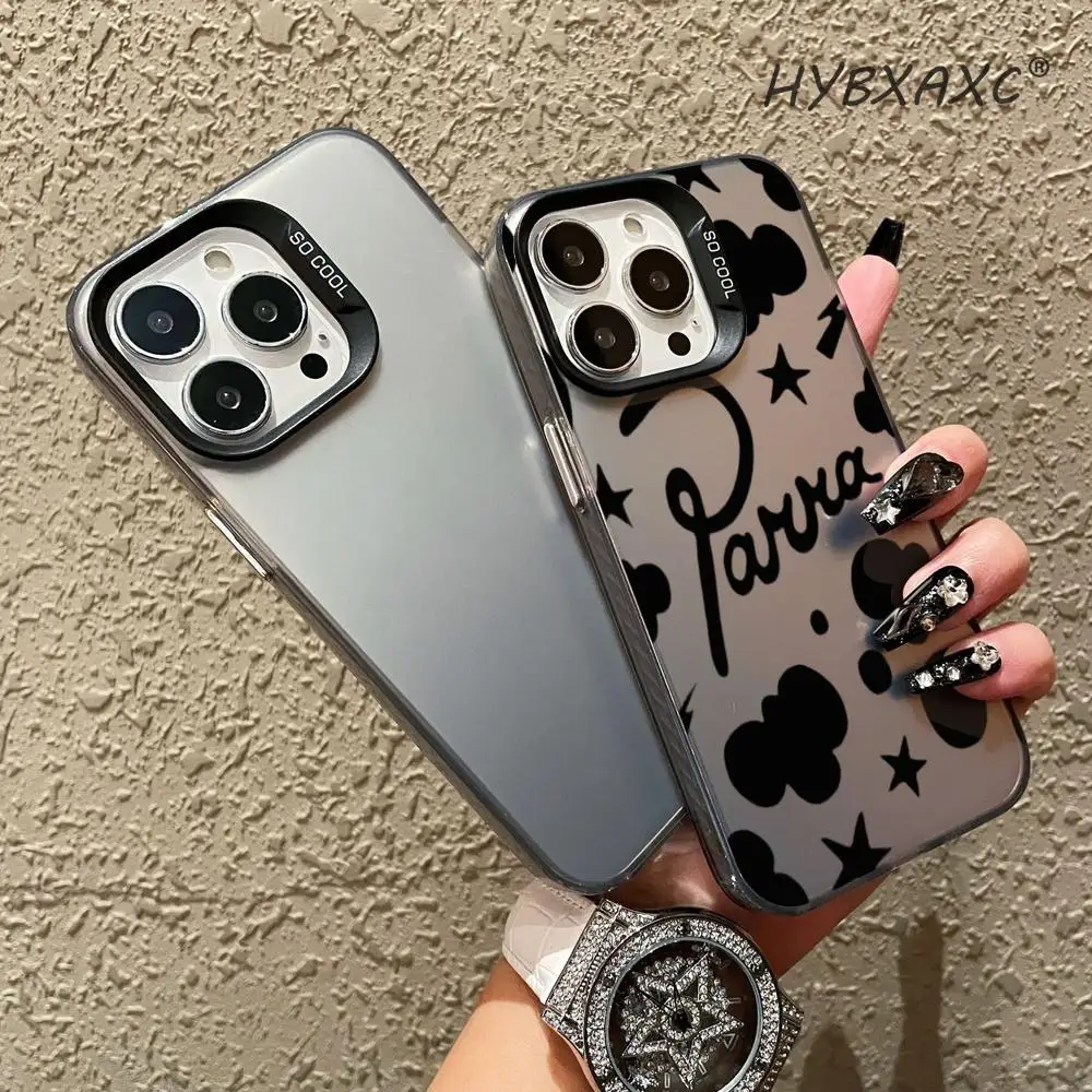 Фото Модный чехол для телефона P-Patta с логотипом для iPhone 17 16 15 14 13 12 11 Pro Max, черный, фиолетовый, матовый, лазерный, металлический, с эффектом Аврора №5