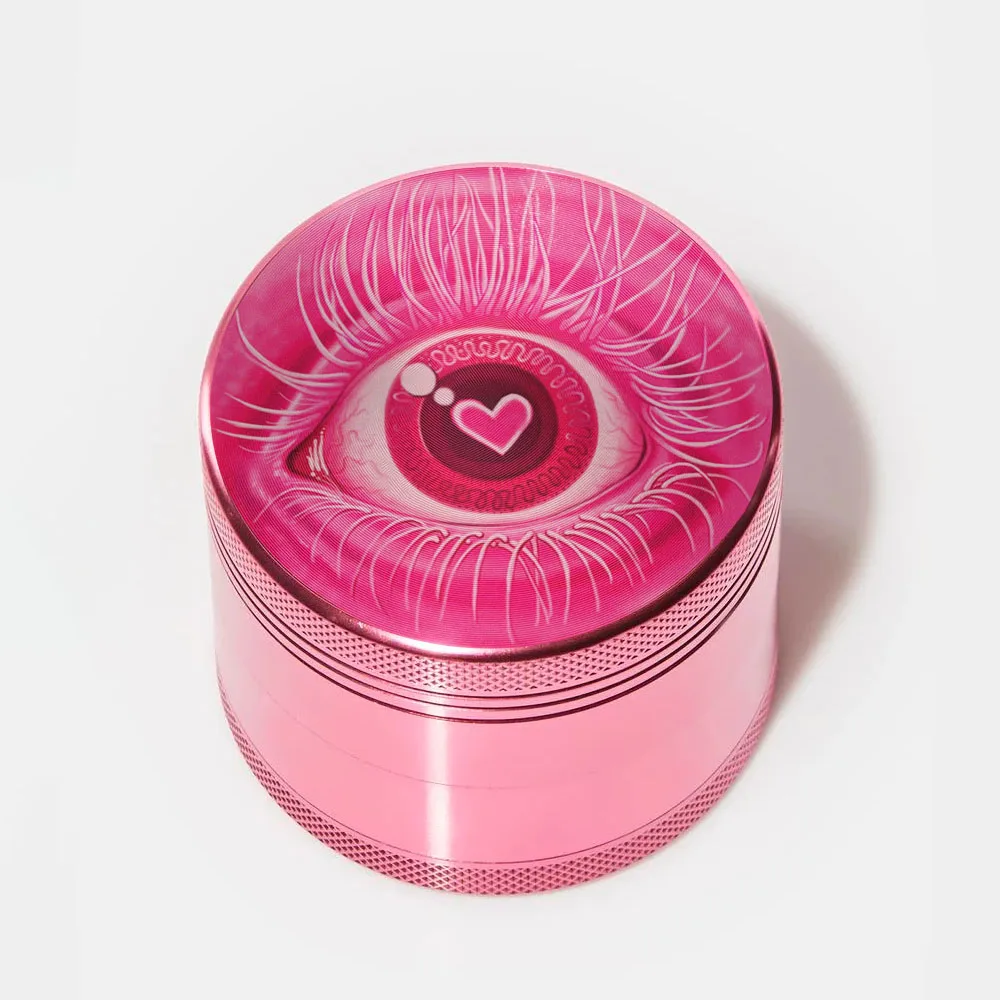 

Розовая шлифовальная машина LOVE EYE, 40 мм, металлическая Высокая фотография для девочек, милая дробилка, оптовая продажа