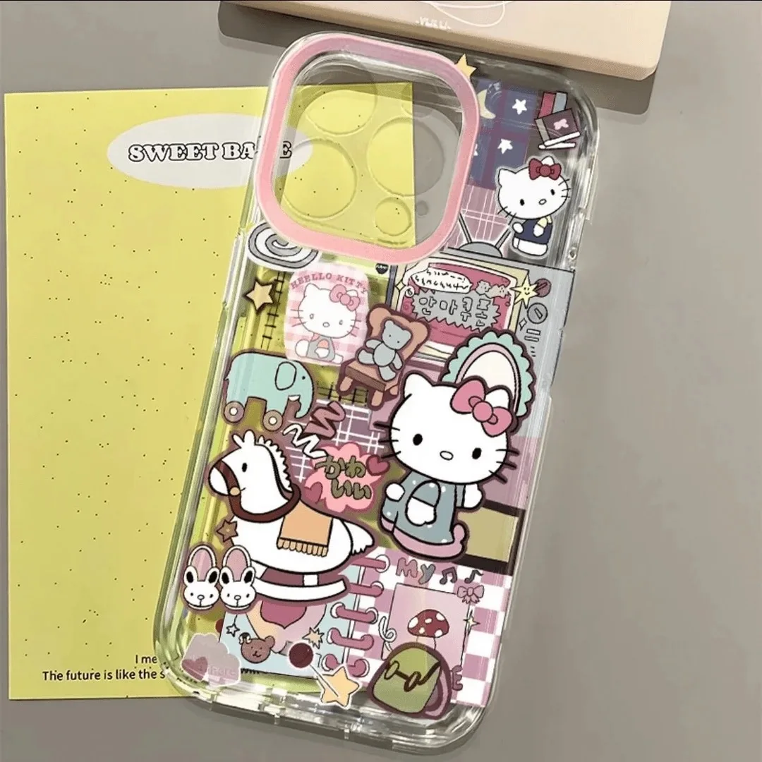 Прозрачный чехол для телефона Kawaii Hellokitty Samsung A12 A13 A15 A22 A23 A24 A25 A30 A53 A54 A55 A72 A73