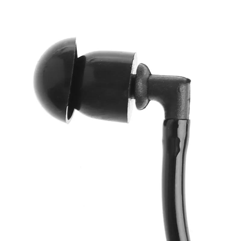 Black Replacement Coil Acoustic Air Tube Earplug For Radio Earpiece Headset