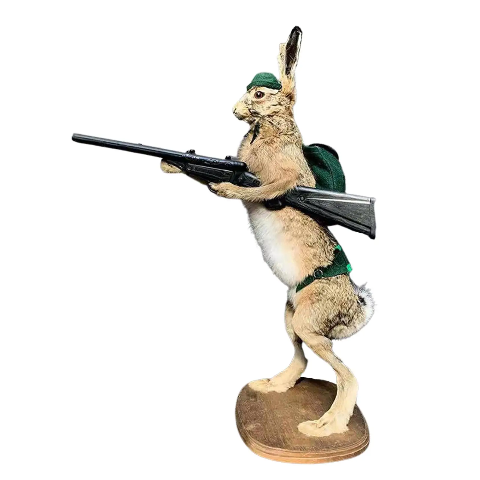 

Resin Ornaments Garden Ornaments Outdoor Cute Animal Hunter Statue Resin Animal Hunter Figurine Ornaments Rabbit Dog Fox Hunter