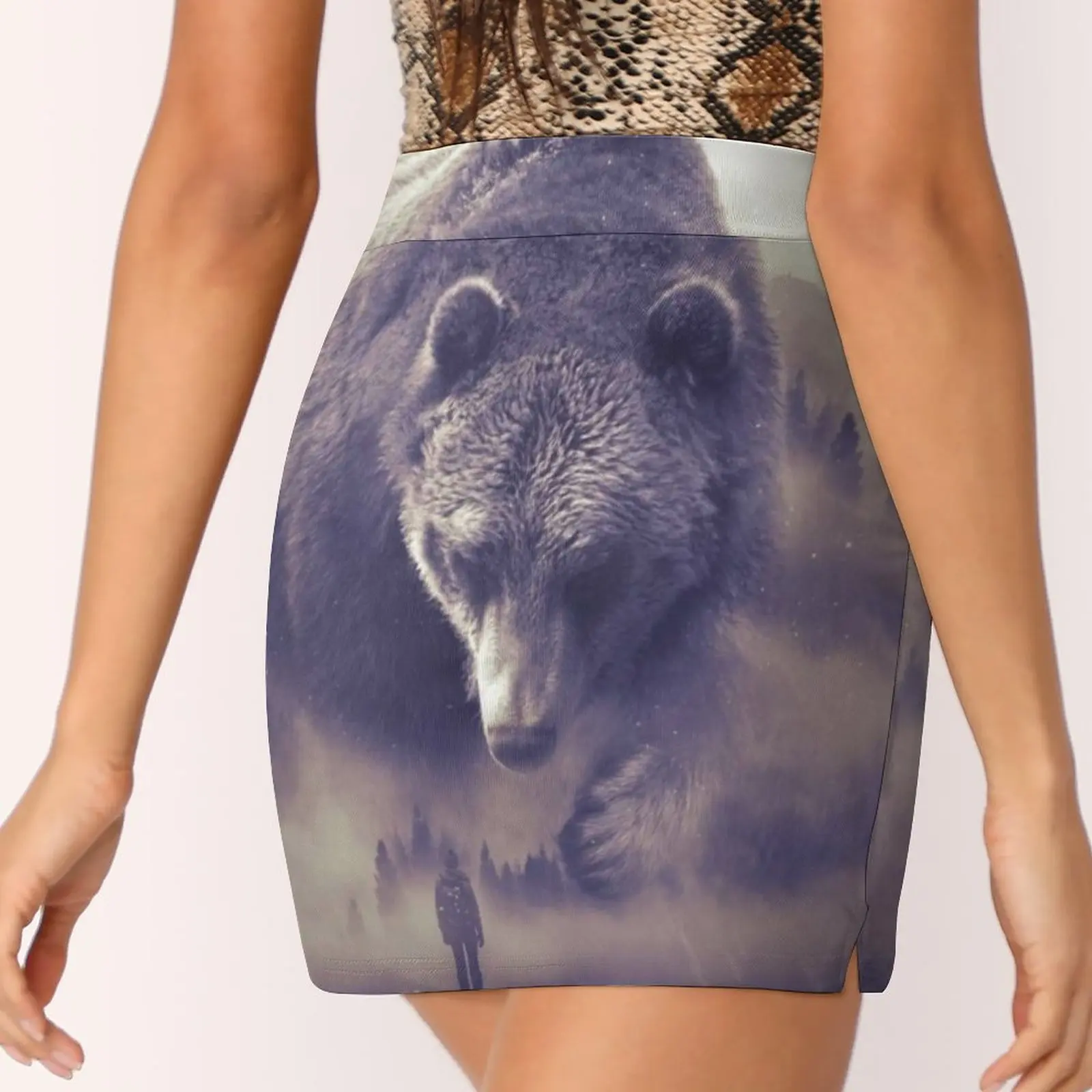 Айгис И | Юбки с медведем женская мода 2022 брючная юбка мини-юбки офисная короткая