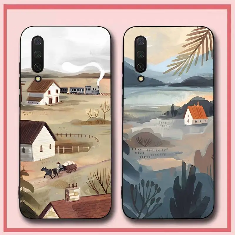 

Watercolor Painting Phone Case for Xiaomi mi 5 6 8 9 10 lite pro SE Mix 2s 3 F1 Max2 3