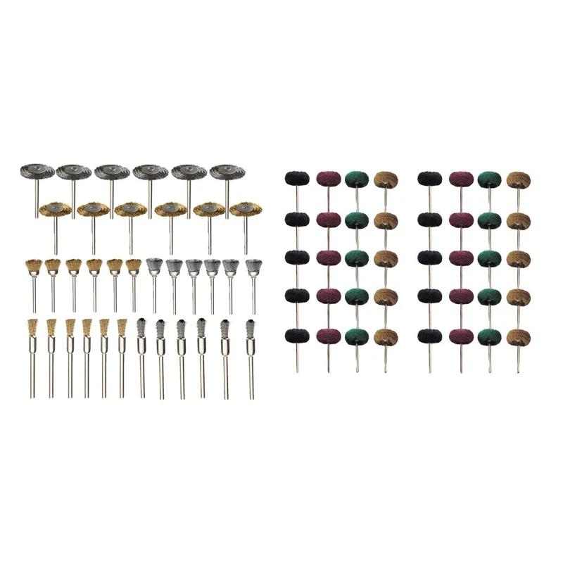 

76 Pcs Polishing Wheels For Dremel Rotary Tools: 40 Pcs 1 Inch Abrasive Wheel Buffing Polishing Wheel Set & 36 Pcs Brass Steel W
