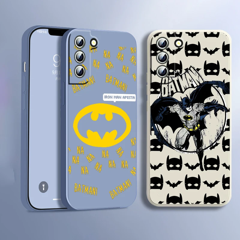 

Batman Handsome logo For Samsung A04 S A71 A51 A42 A41 A30 A32 A21S A12 A11 A01 A02 4G 5G Liquid Rope Silicone Phone Case