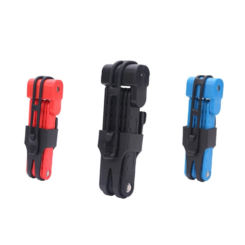 

Bike Lock Bicycle Motorcycle Folding Locks with 2 Keys Fold Chain Heavy Duty Electric Scootor Lightweight Foldable Lock