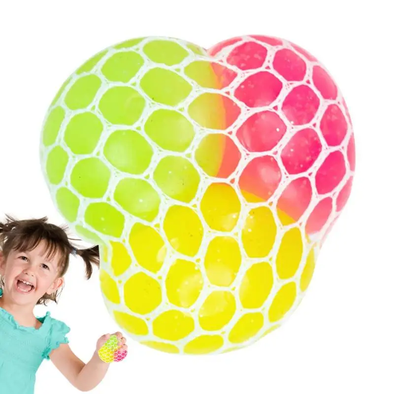 Шарики-сжималки в виде винограда, 3 цвета