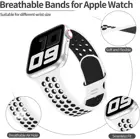 Ремешок спортивный для Apple Watch Band 6 SE 5 4 44 мм 40 мм, силиконовый Воздухопроницаемый браслет для iWatch Watch Series 54321 38 мм 42 мм