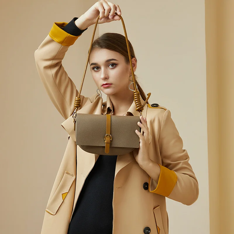 Vintage Shoulder Bag Luxury Woman Saddle Bag Small Crossbody Bags for Women New Fashion 2023 Genuine Leather Handbag