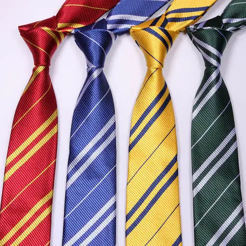 Student Tie Magic School Gravatas Fans Gift Harris Neck Ties For Men Prop Twill Casual College Badge Costume Necktie Accessories images - 6