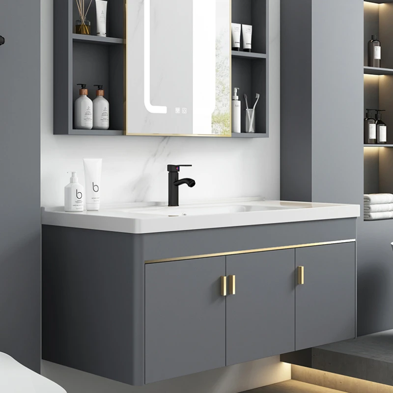 Угловой шкаф для хранения мебель туалета раковины ванной комнаты