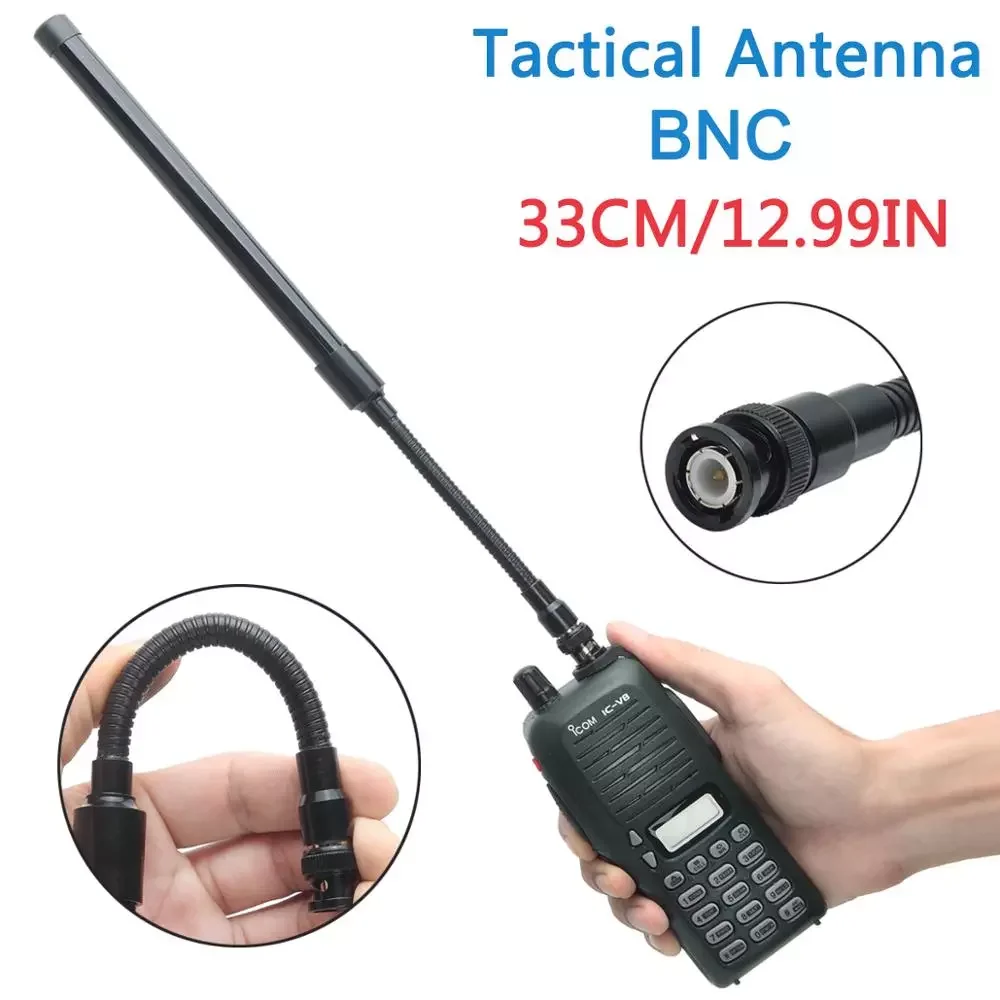 

Тактическая антенна Gooseneck BNC Двухдиапазонная VHF UHF 144/430 МГц Складная для Kenwood TK308 TH28A TH42AT Icom