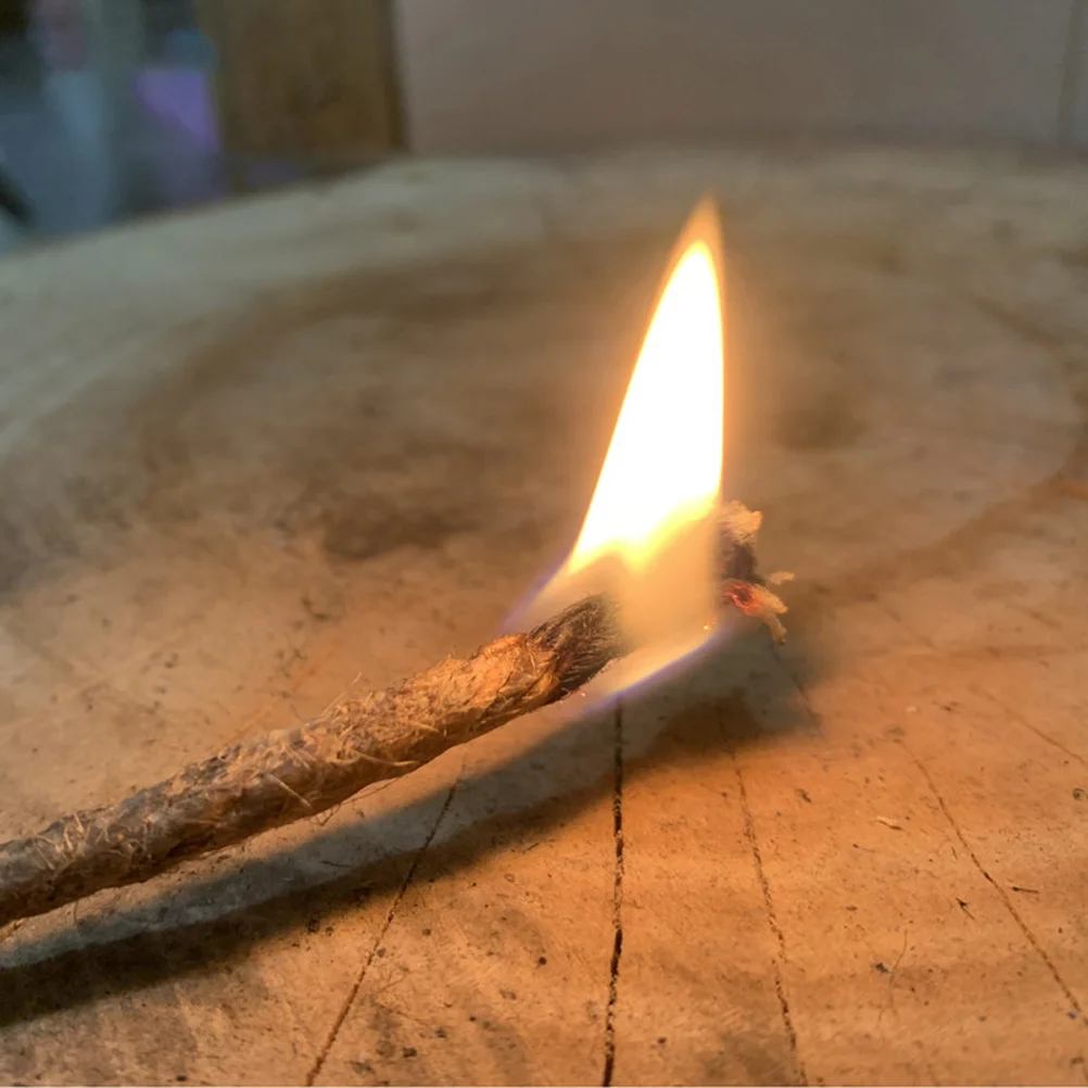 20 шт. Kindling Fire Starter для выживания долговечная веревка восковые зажигалки стартеры