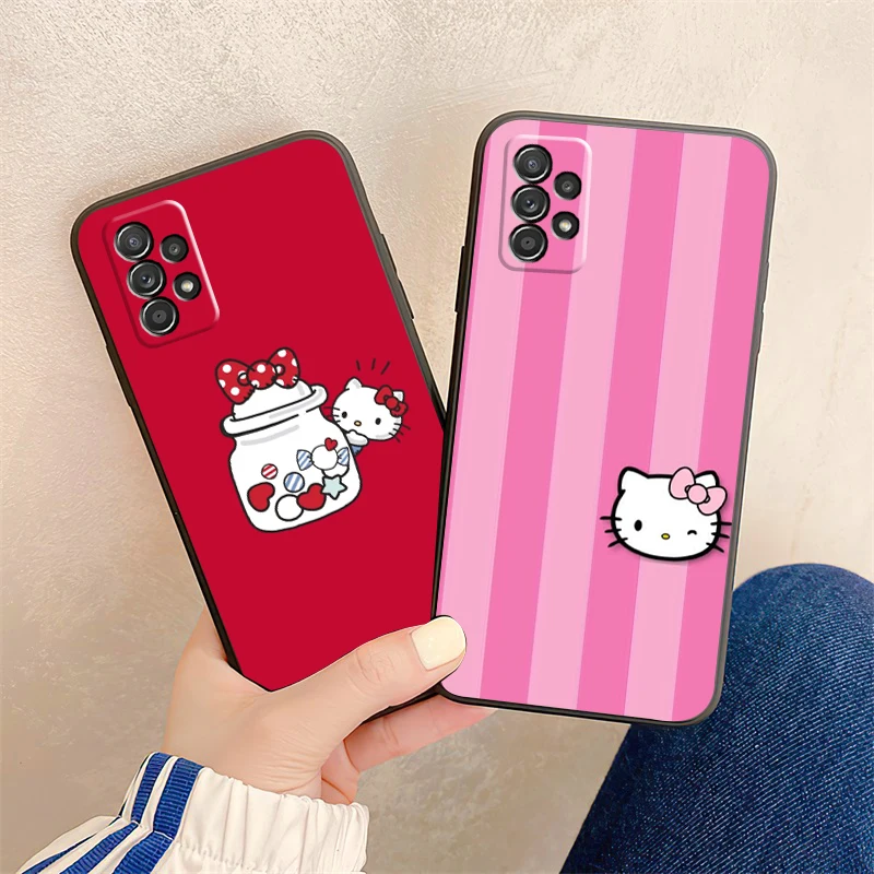 

Cute Hello Kitty Phone Cases For Samsung Galaxy S20 FE S20 Lite S8 Plus S9 Plus S10 S10E S10 Lite M11 M12 Back Cover Soft TPU