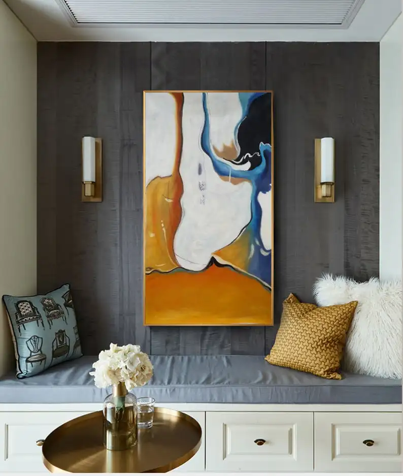 

Original Gold Abstract Oil Painting,Gold Abstract Painting,Gold Abstract Art,Gold Abstract Wall Art,Abstract Canvas Art Original