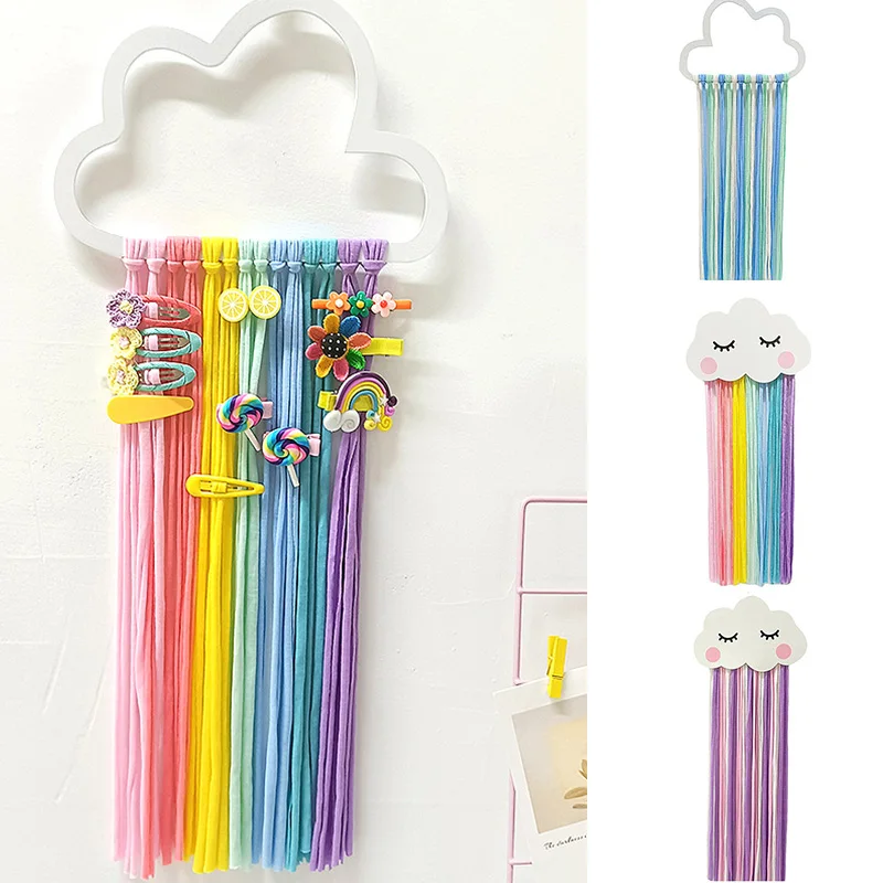 

Smiley Cloud Rainbow Ornaments Pendant Home Children's Room Curtain Decor Wall Hanging arc en ciel macrame jardim decoração New