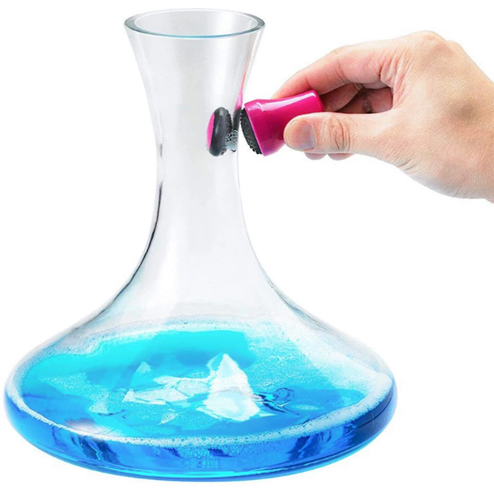 

Silicone Magnetic Cleaning Brush Precision Magnetic Spot Scrubber Glass Cleaning Brush Industrial Cleaner For Vase Glass Clean