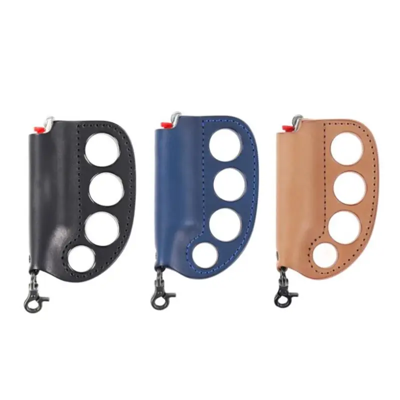

Outdoor Camping Lighter Protect Holster Knuckles Model Personal Defense Keychain Tool Lighter Leather Case EDC Tools Accessories
