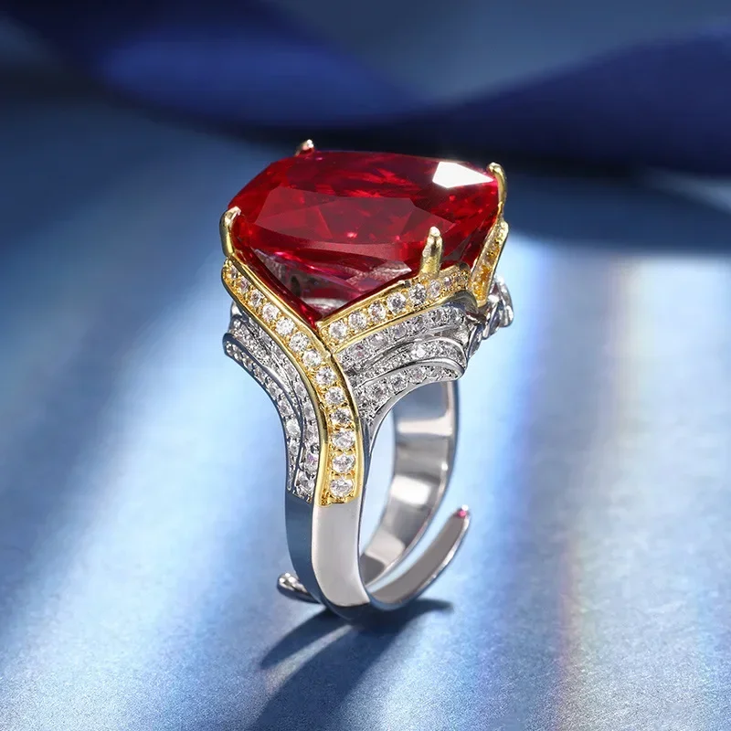 SrJewelry медное основание позолоченное имитация красочное сокровище корунд толстый