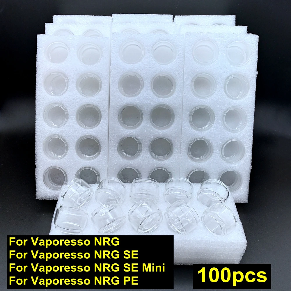 

100pcs Pack Hong Replacement Bubble Glass Tube For Vaporesso NRG SE Mini PE Bulb Glass Tank Vape Atomizer Wholesale