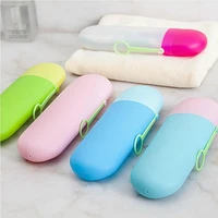 candy color washing toothbrush box portable toothbrush box business trip toothbrush toothpaste storage box toothbrush cover