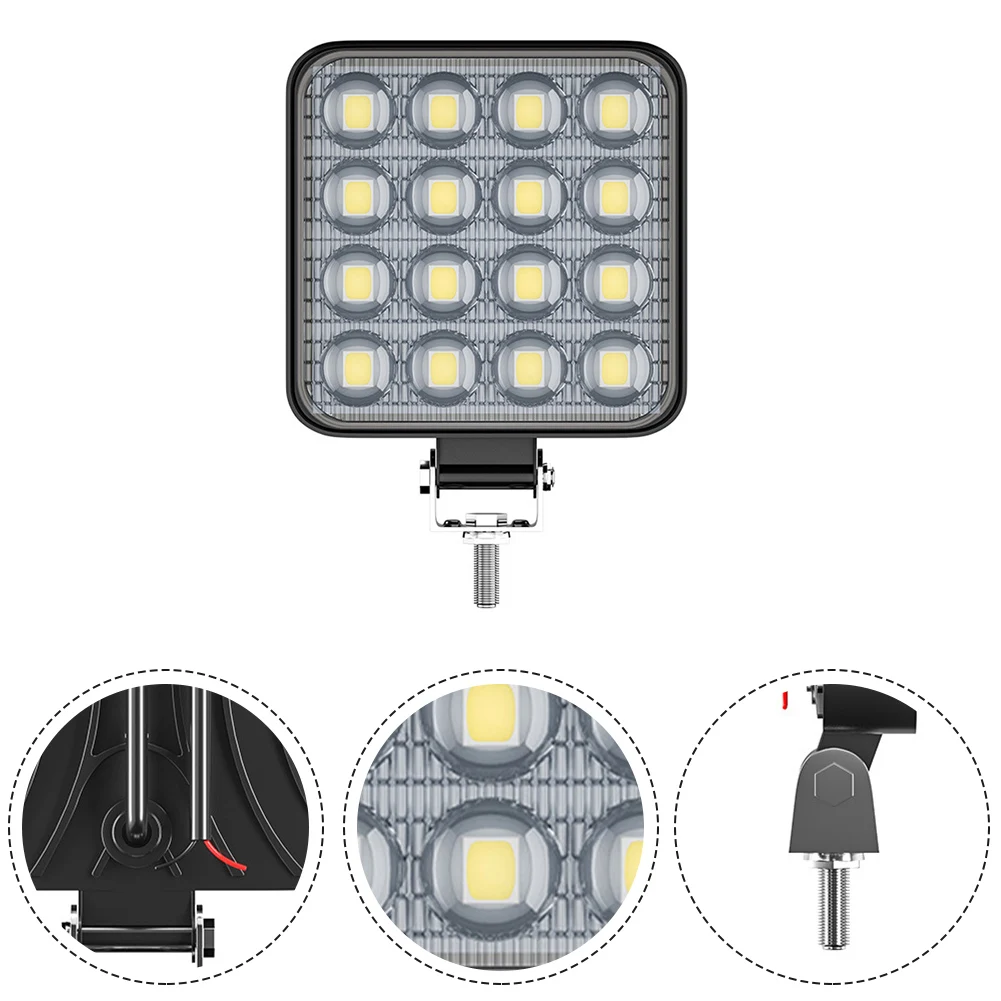 

Car LED Bar 48W 16 LED Work Light Square Super Bright Daytime Running For Car Truck Spotlight White Driving Fog Lamps