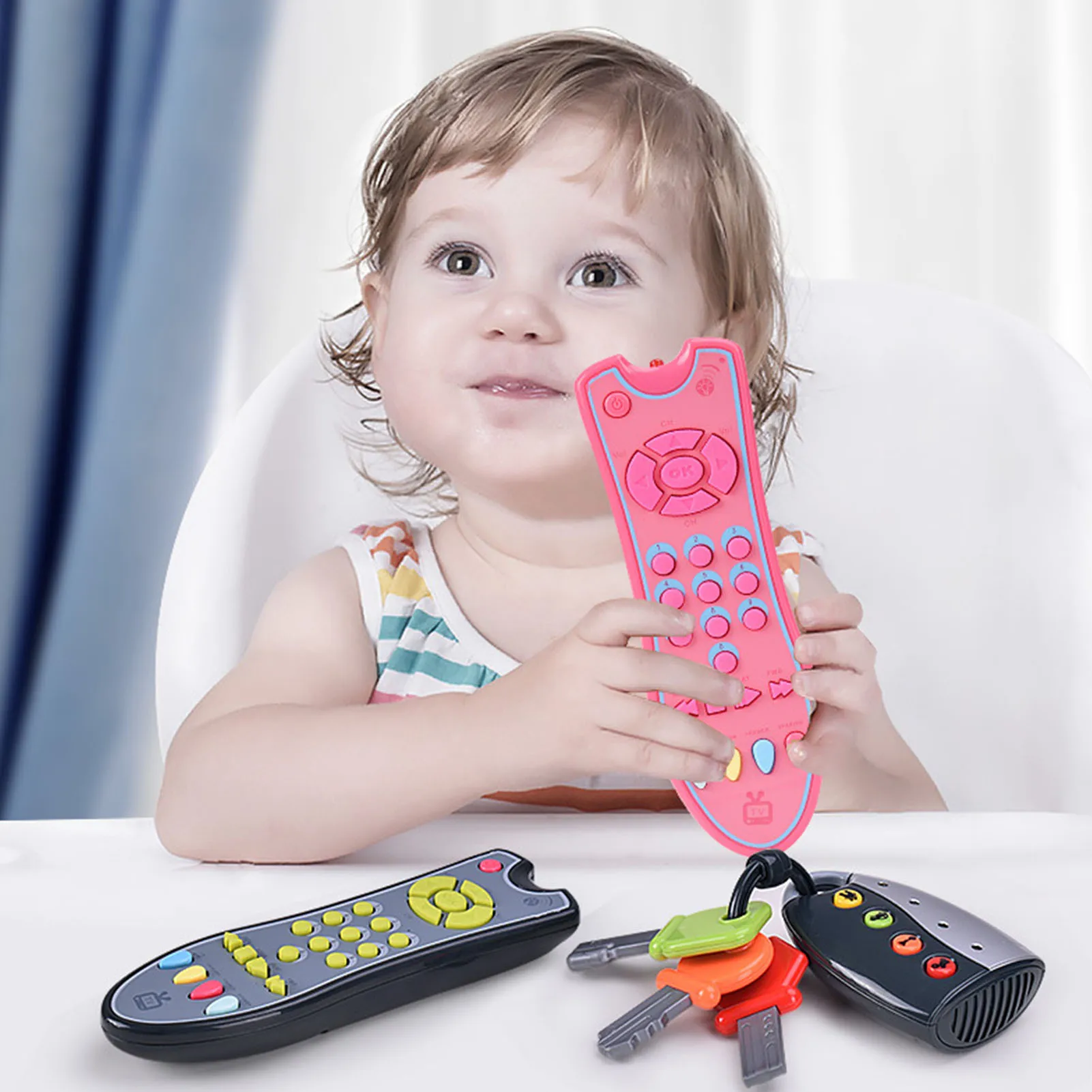 

Baby Toy Music Mobile Phone TV Remote Control Car Key Early Educational Toys Electric Numbers Learning Machine Gifts For Newborn