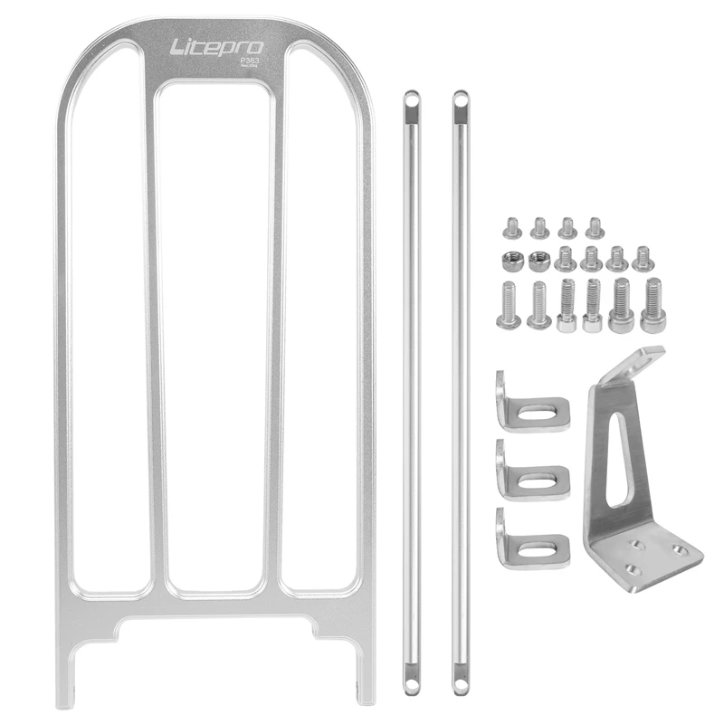 

Litepro Aluminium Alloy Bike Standard Rack For Brompton Bike Standard Rack Silver
