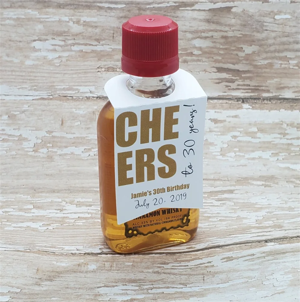 Подвеска на бутылку для ликера 50 шт украшение годы 30 40 21 60 лет