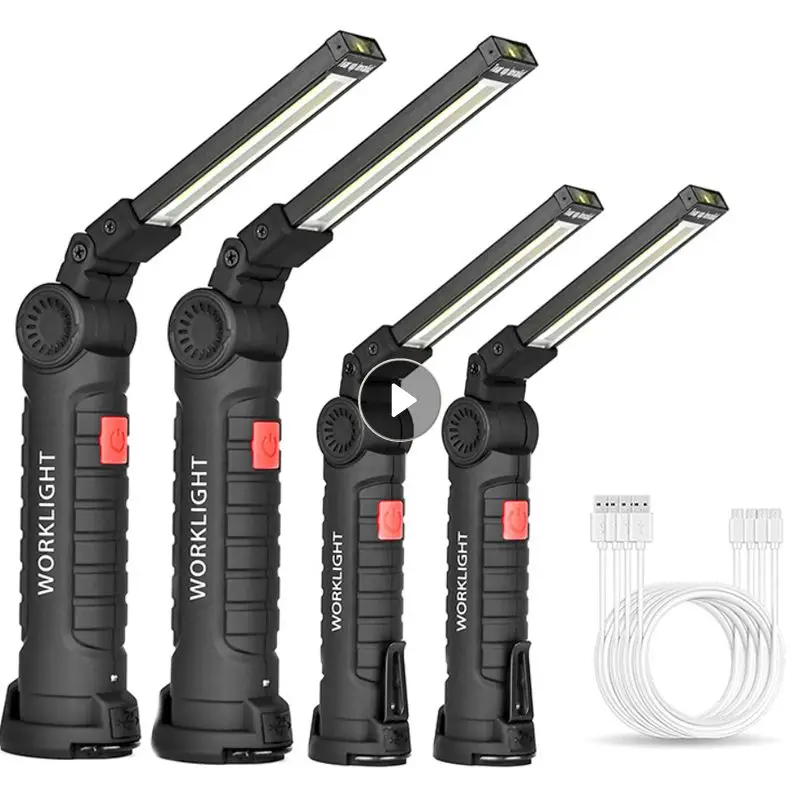 

Многофункциональный складной рабочий светильник, USB перезаряжаемая вспышка со встроенным аккумулятором, COB светодиодный светильник вспышк...