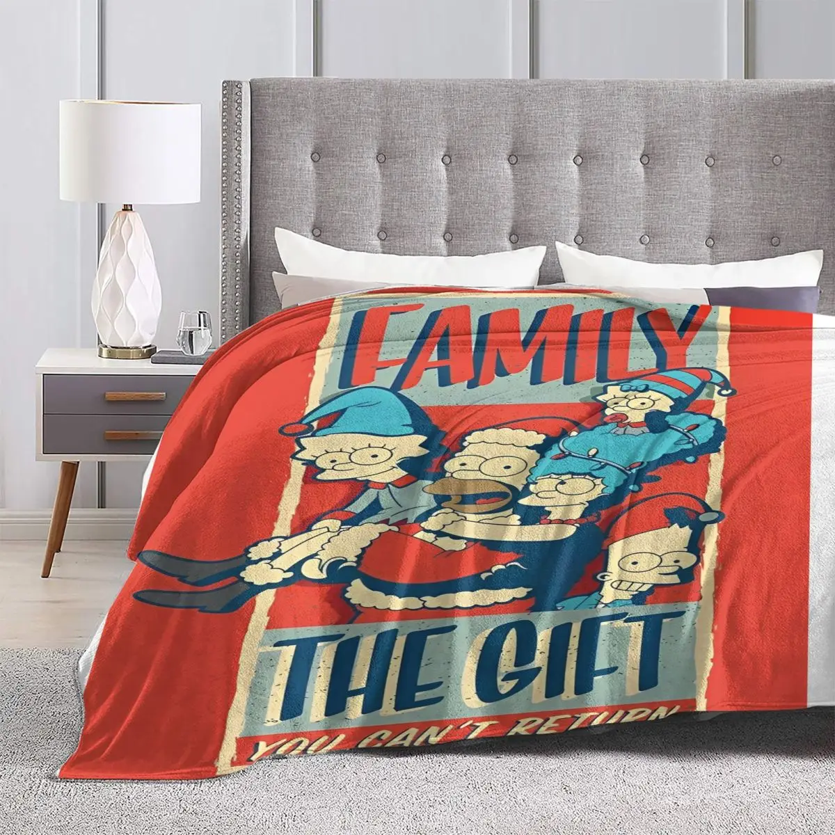 Мягкие теплые одеяла для пикника The S-Simpsons семейное одеяло в подарок фланелевое