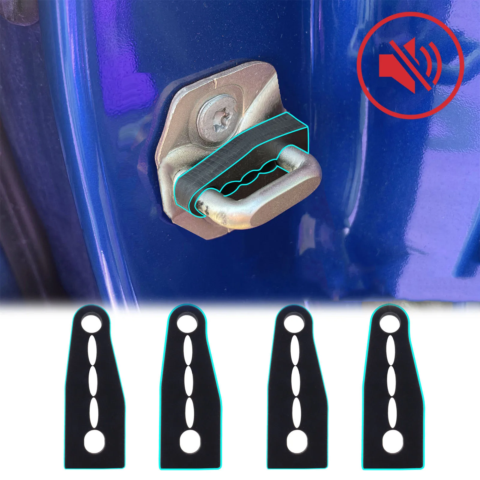 

4 шт. автомобильный звукоизоляционный демпфер для Ford Fiesta для Volvo S60 S80 XC60 XC70 V60, демпфер дверного замка автомобиля, изоляционное уплотнение