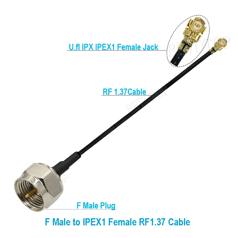2 шт. F штекер/гнездо к IPX/IPEX1 гнездо RF1.37 коаксиальный кабель для Wi-Fi 3G антенный
