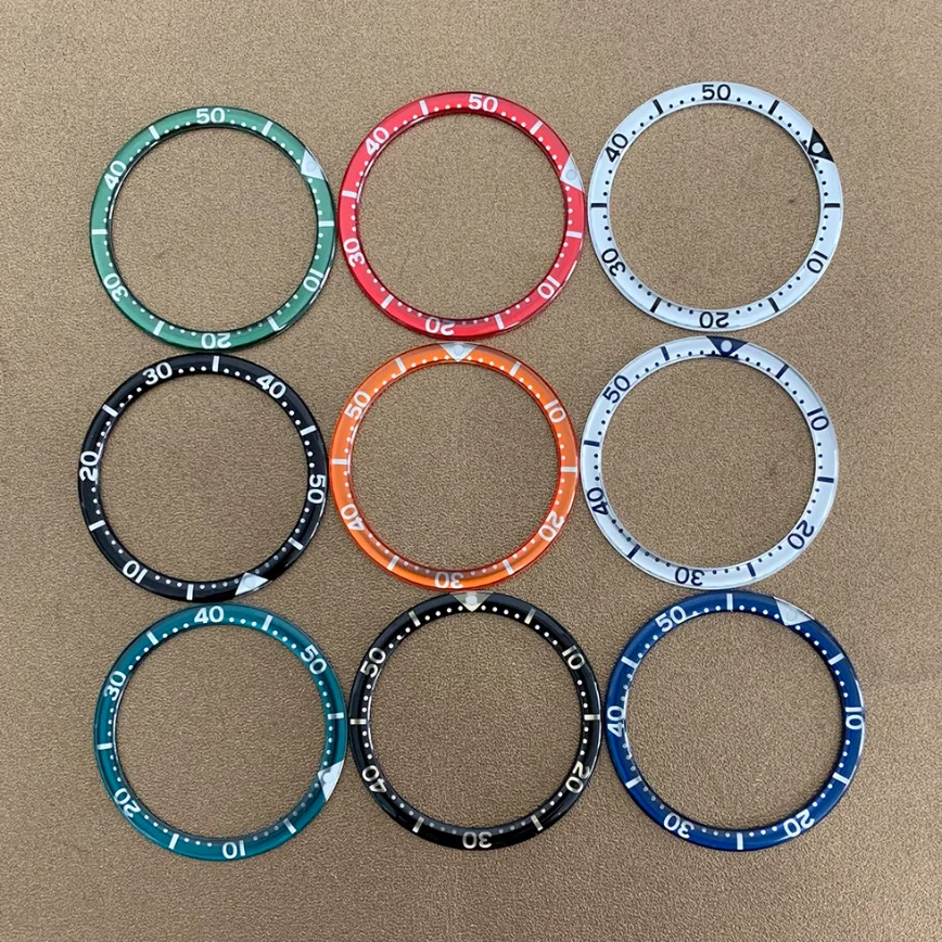 

39MM Watch Bezel Insert Rounded Aluminium Bezel 39mm Outer Diameter 32.2mm Inner Diameter Fits Square Case Watch Accessories