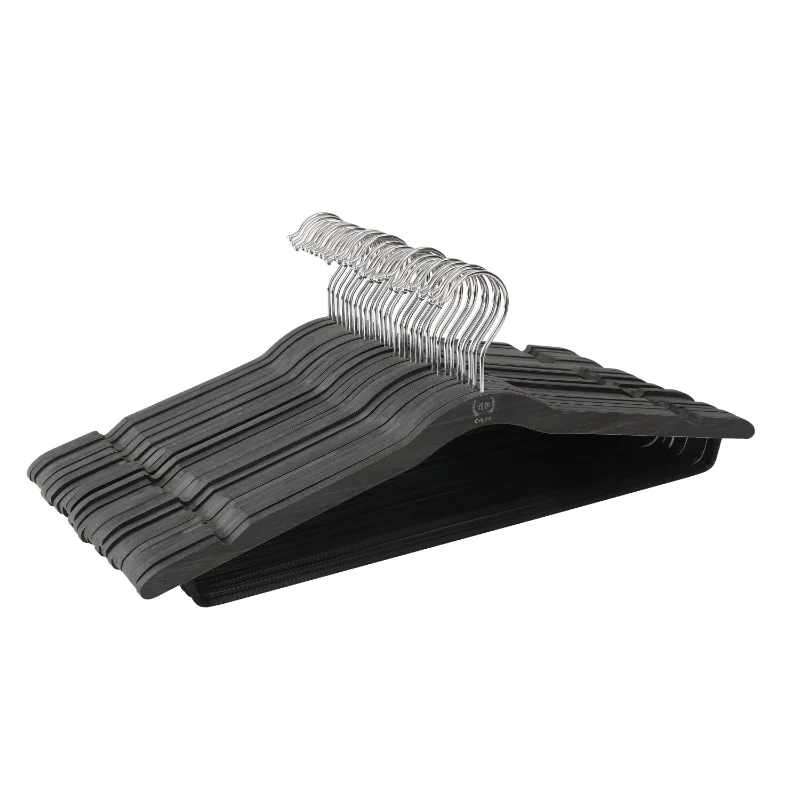 

The Home Edit Thin Wood Clothing Hangers, Pack of 30, Black