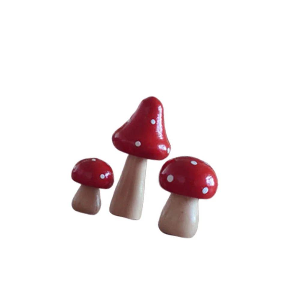 

Mushroom Miniature Garden Mini Ornament Accessories Landscape Figurines Mushrooms Microdesk Artificial Figure Wood Sculpture