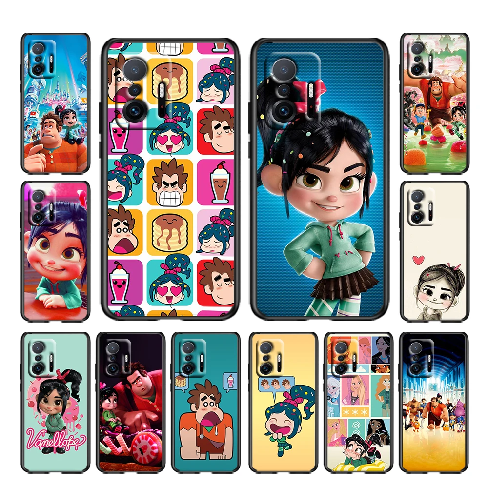 

Anime Movie Wreck-It Ralph Case For Xiaomi 12 11 11T 10T Note 10 Mi 9T Ultra Pro Lite 5G Soft Silicone TPU Black Phone Cover