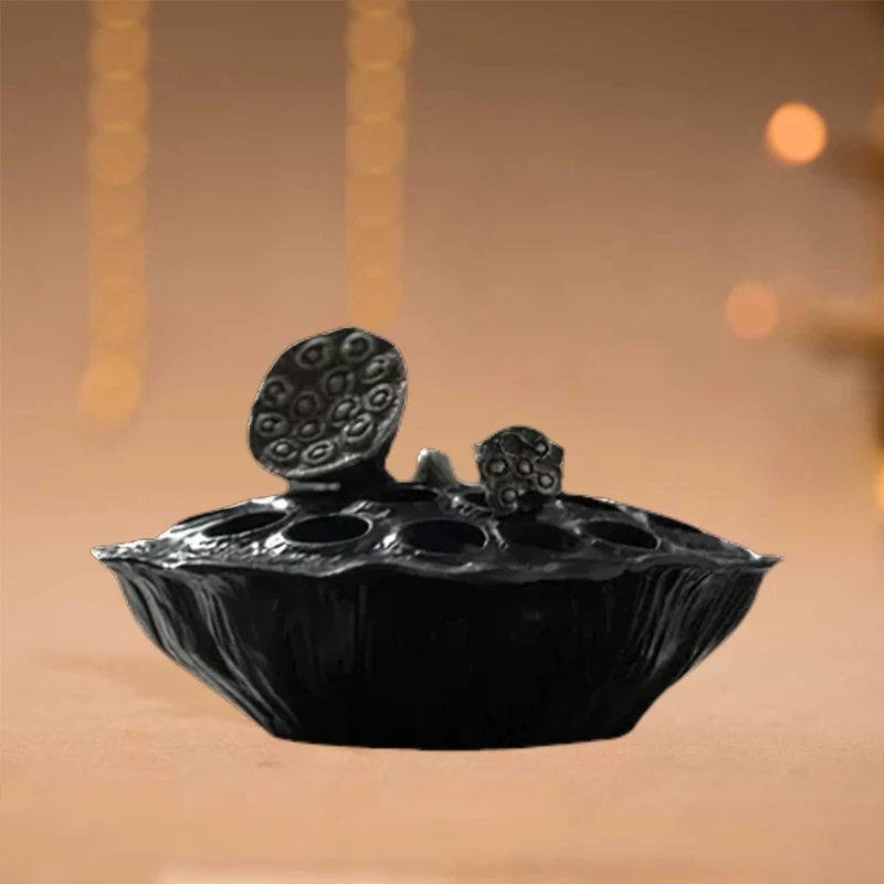 

Lucky seedpod of the lotus Incense burner figurine Ornament home Decoration Good luck statue Home Decor