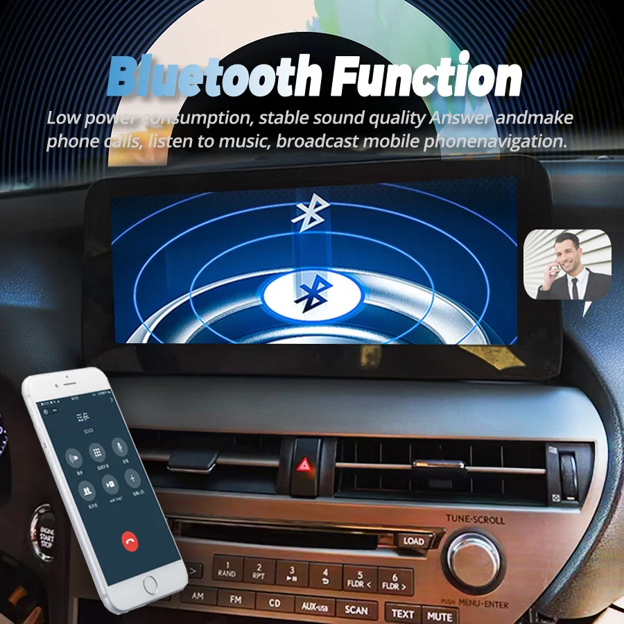 Автомобильный мультимедийный плеер на Android 13 с GPS видеоплеером для Lexus RX 12 3 H RX270 RX350