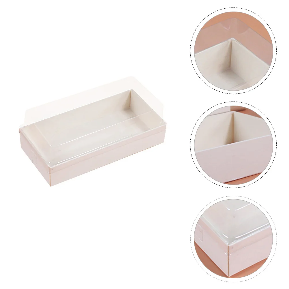 

10 Pcs Cake Box Cupcake Containers Container Box Clear Muffin Gift Box Poplar Wood Sandwich Triangle Box